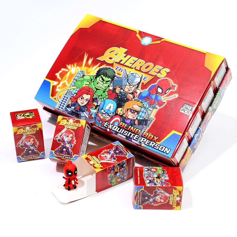クロスボーダー新マーベルシリーズ 24 小箱ブラインドボックスおもちゃ人形キーホルダーペンダントスパイダーマンキャプテンアメリカ|undefined