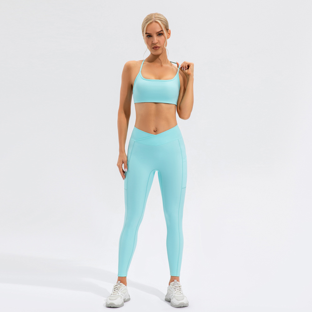 Europea y América Lulu yoga ropa traje femenino correr deportes fitness BRA alto sentido de la nueva ropa secado rápido traje moda