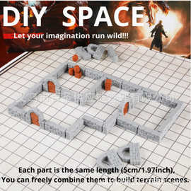桌游 DIY 地形墙套装 场景配件 Terrain Wall Set for D&D168
