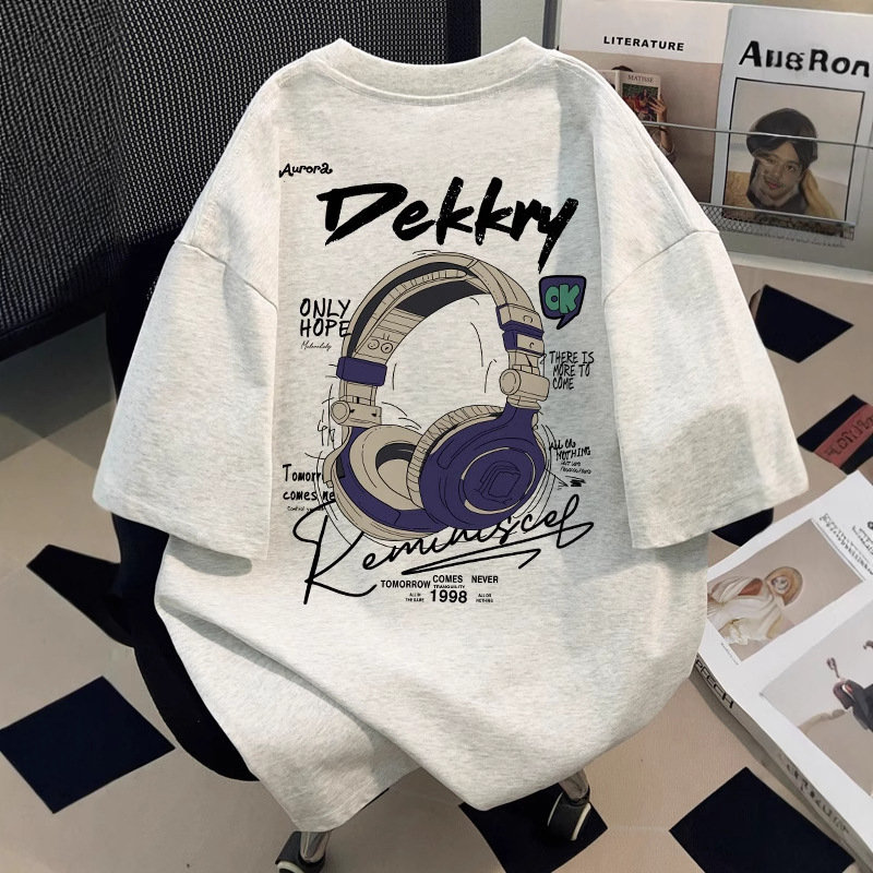 Exclusively for Overseas Wholesale~ Heavyweight Pure Cotton 150kg Short-Sleeved T-Shirt for Men and Women in White and Gray, Summer 2026 Top, Couple Style