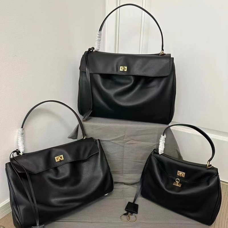 [High Quality] B Brand Rodeo Crossbody Bag 2026 Summer New Model Genuine Leather Handbag Motorcycle Bag Cowhide Lock Buckle