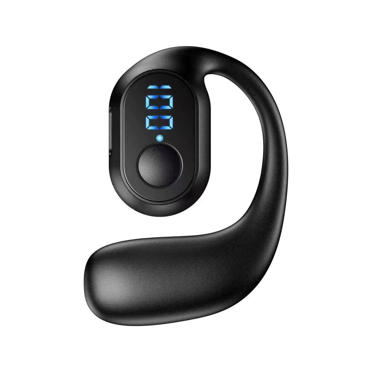 Ушной Bluetooth-гарнитура с цифровым дисплеем и кнопкой, длительный срок службы аккумулятора, 8×4×1 см
