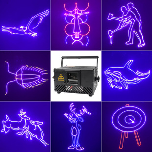 3D animation laser light 1W high-power stage light pattern light geometric cartoon animation color light download pattern
