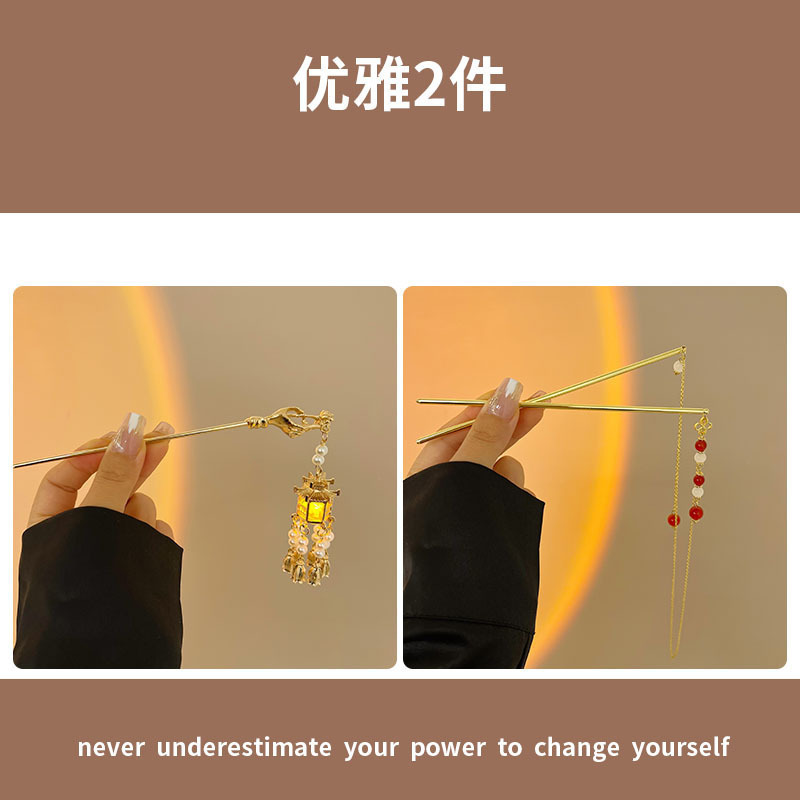 かんざしが光って屋台を並べています。|undefined