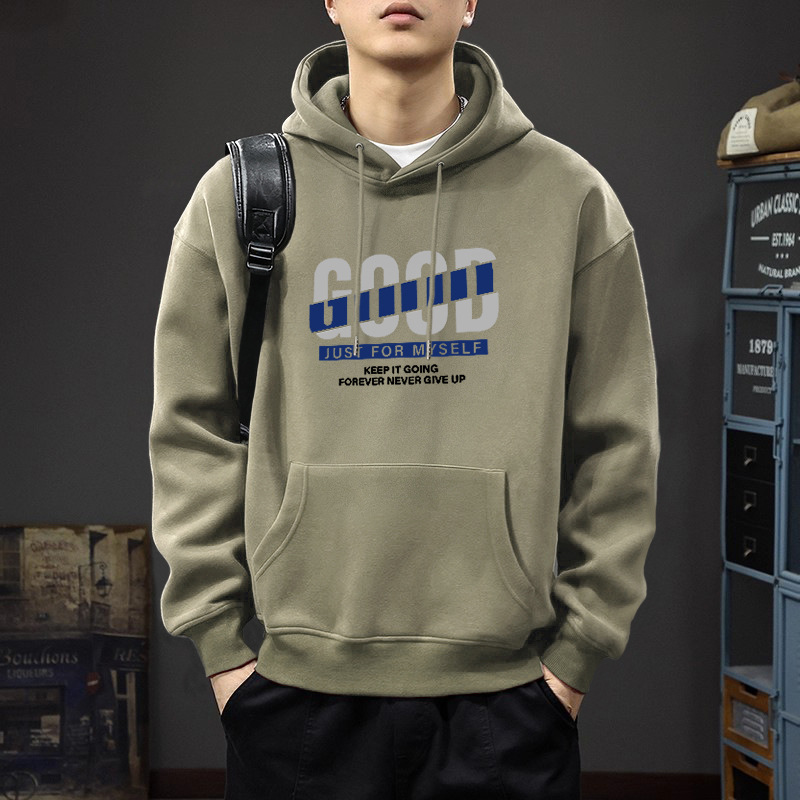 Otoño nuevo suelto pesado sudadera con capuzas letras masculinas y femeninas estilo de moda americana estilo de Hong Kong pareja camisa de manga larga