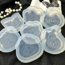 拉布布系列七宝描线卡通可爱头像石膏diy手工模具车载香薰模具