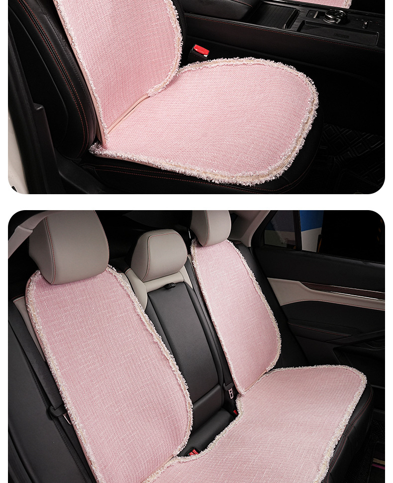Blue Rain Original Car Headrest and Lumbar Support, Simple Solid Color Butterfly-Shaped Car Neck Pillow, Comfortable Chanel-Style Car Cushion