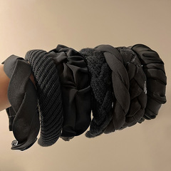 Black Series Headband for Women - High-End, High Crown, Elegant, Versatile Hairpin, Face-Framing, Makeup, Hair Styling Band