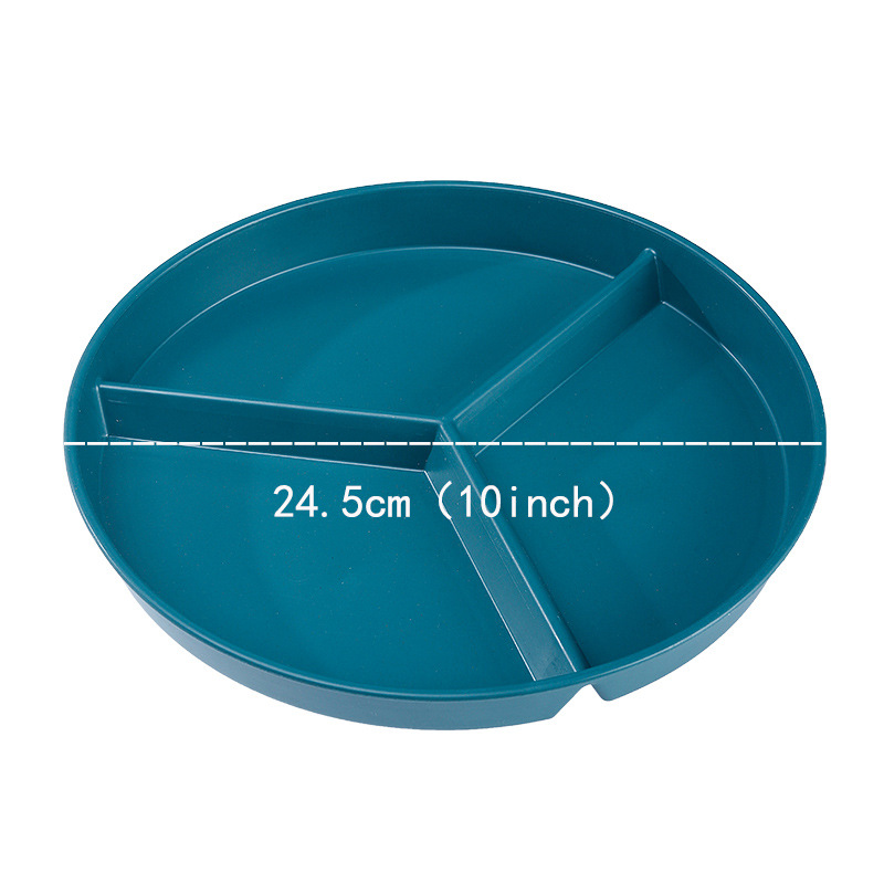 Placa de rejilla dividida de 10 pulgadas de tres niveles 9 traje paja de trigo 25cm una persona de reducción de grasa comestible placa cuantitativa image 7