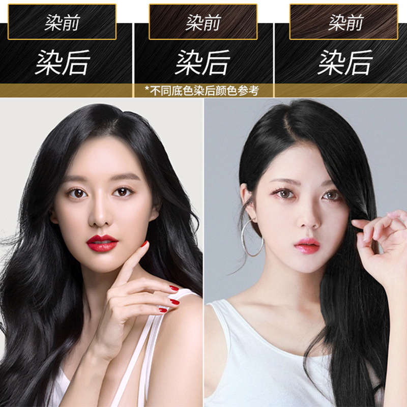 CQRZEN Plant Extract Hair Dye Black to Black Hair Color Shampoo Bubble Hair Color Cream Household Use Wholesale