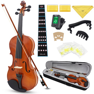 Cross-Border Violin Set Popularizes Violin for Beginners Basswood Violin for Children, Students and Adults to Practice Violin