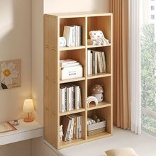 阳台飘窗书架落地小书柜实木置物架窗台收纳柜简易置物柜杂物柜子