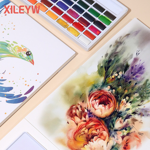 Xile 16k watercolor book 300g watercolor paper 30 sheets medium coarse grain glue bound A4 watercolor gouache illustration