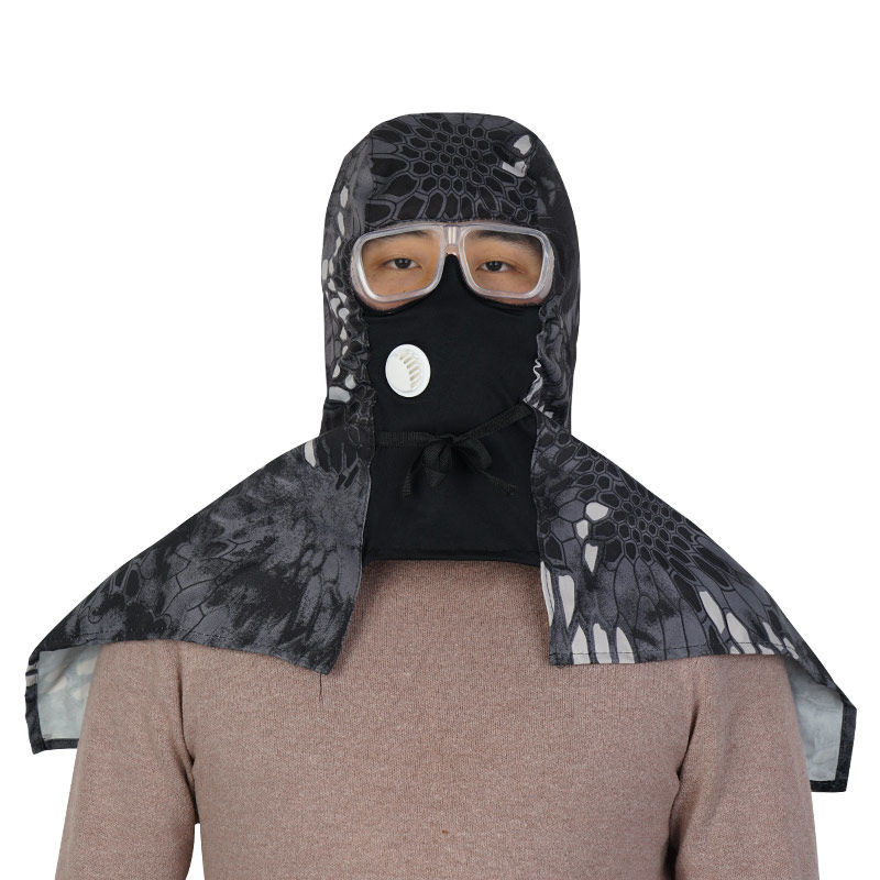 sombrero antipolvo sombrero máscara con chal hombre y mujer carga y descarga seguridad laboral sombrero ventilado a prueba de ceniza a prueba de polvo