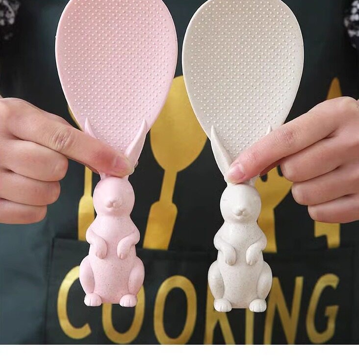 Utensili da cucina antiaderenti, creativi, carini, a forma di coniglio, pentola, pala, cucchiaio da portata per riso_voghion.com