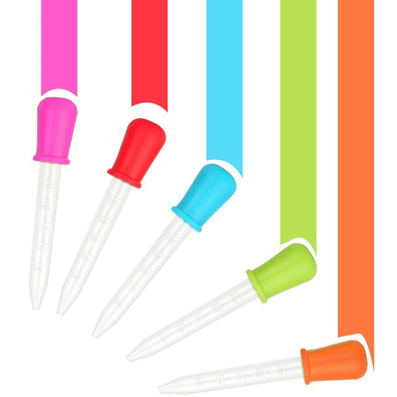 Factory Direct Sales Silicone Dropper Baby Baby Pet Anti-Choking 5ml Food Grade Silicone Straw Feeding Medicine Artifact
