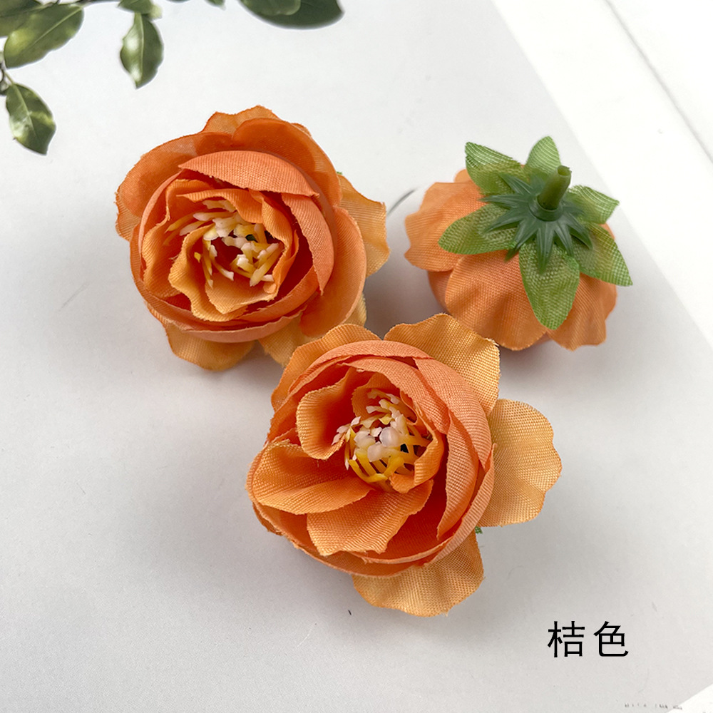 Hot sale retro brote de té de rosas DIY pecho material de tocado de flores de la pared de la sala de bodas arreglos de flores de fotografía adornos pequeños