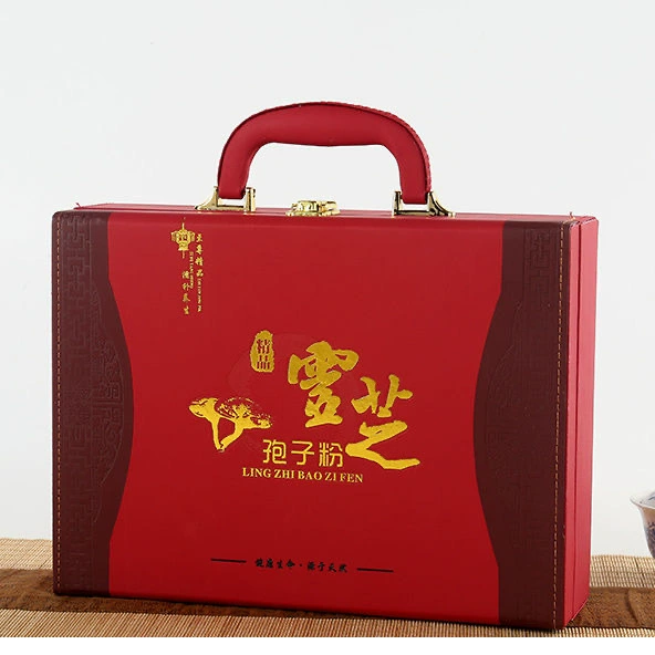 Матовый шитый порошок спор Ganoderma Ganoderma подарочная коробка пустая коробка 2 бутылки 500 г прозрачные бутылки производитель оптом на заказ