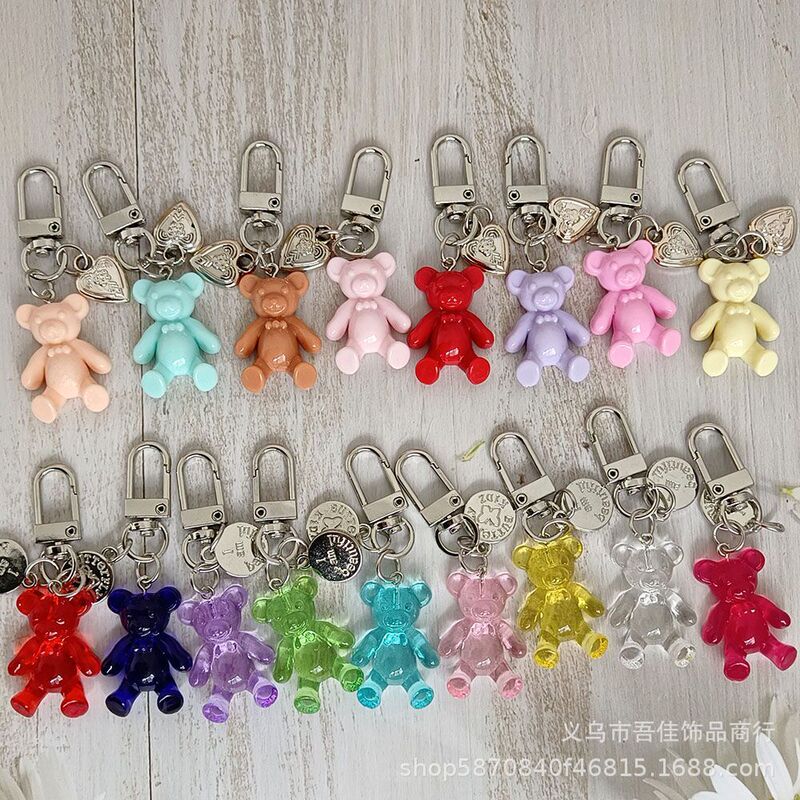 2022 new cartoon violent bear keychain cute bear pendant fashion small gift key chain Accessories Wholesale