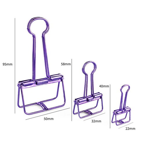 Wholesale office stationery cut-out clips long-tail clips invoice storage folders colorful creative metal food clips bulk