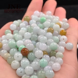 Manufacturer Wholesale Natural Burmese Jadeite a Grade 6mm Water Moisturizing Beads Jadeite Beads Unisex