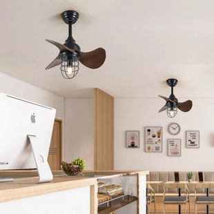 American retro fan light ceiling fan light commercial industrial small size household restaurant export balcony small fan light