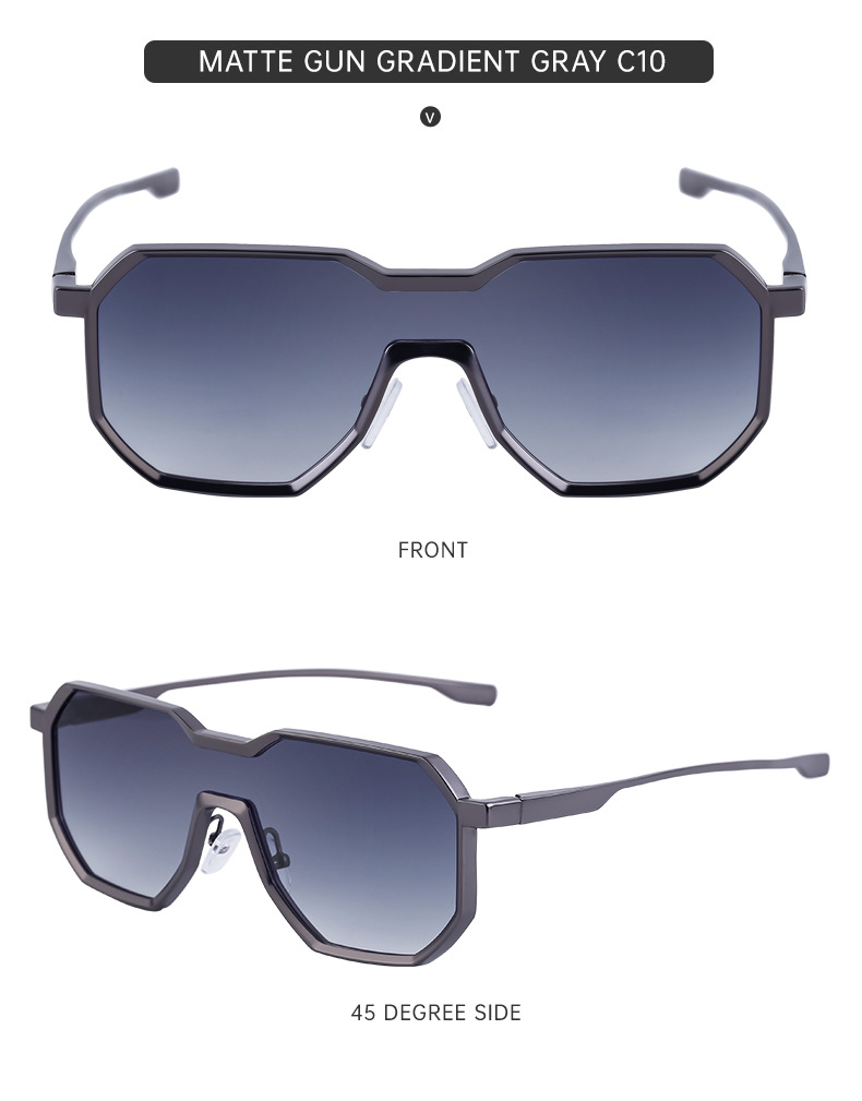 Steampunk Style Metal Sunglasses For Men Irregular Retro Frames_voghion.com