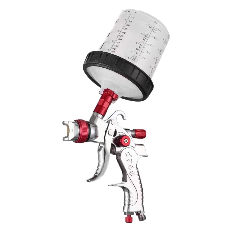 2008 PISTOLA DE PULVERIZACIÓN coche pintura neumática aerosol pintura superior e inferior olla topcoat hoja metal alta atomización herramienta de pulverización