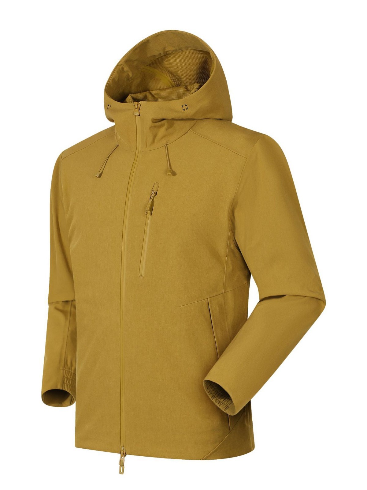 Chaqueta Impermeable con Capucha para Exteriores de Poliéster, A prueba de viento, para Senderismo y Montañismo