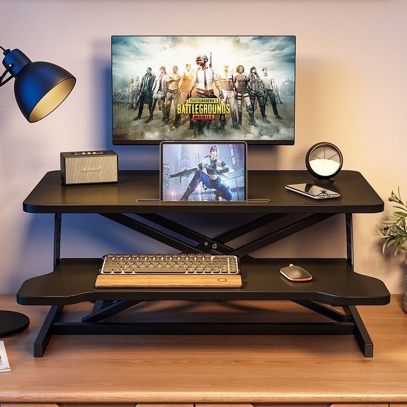 Computer height-adjustable office desk, laptop stand, foldable monitor stand, standing workbench, office desk