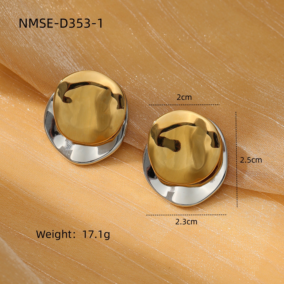 1 Pair Lady Heart Shape Plating 304 Stainless Steel 18K Gold Plated Earrings display picture 7