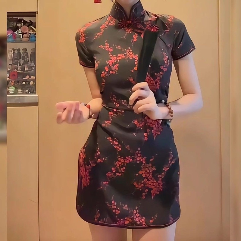中華料理娘ロリータ日系lolitaメイドエプロンcos服新中国式チャイナドレスワンピースセット|undefined