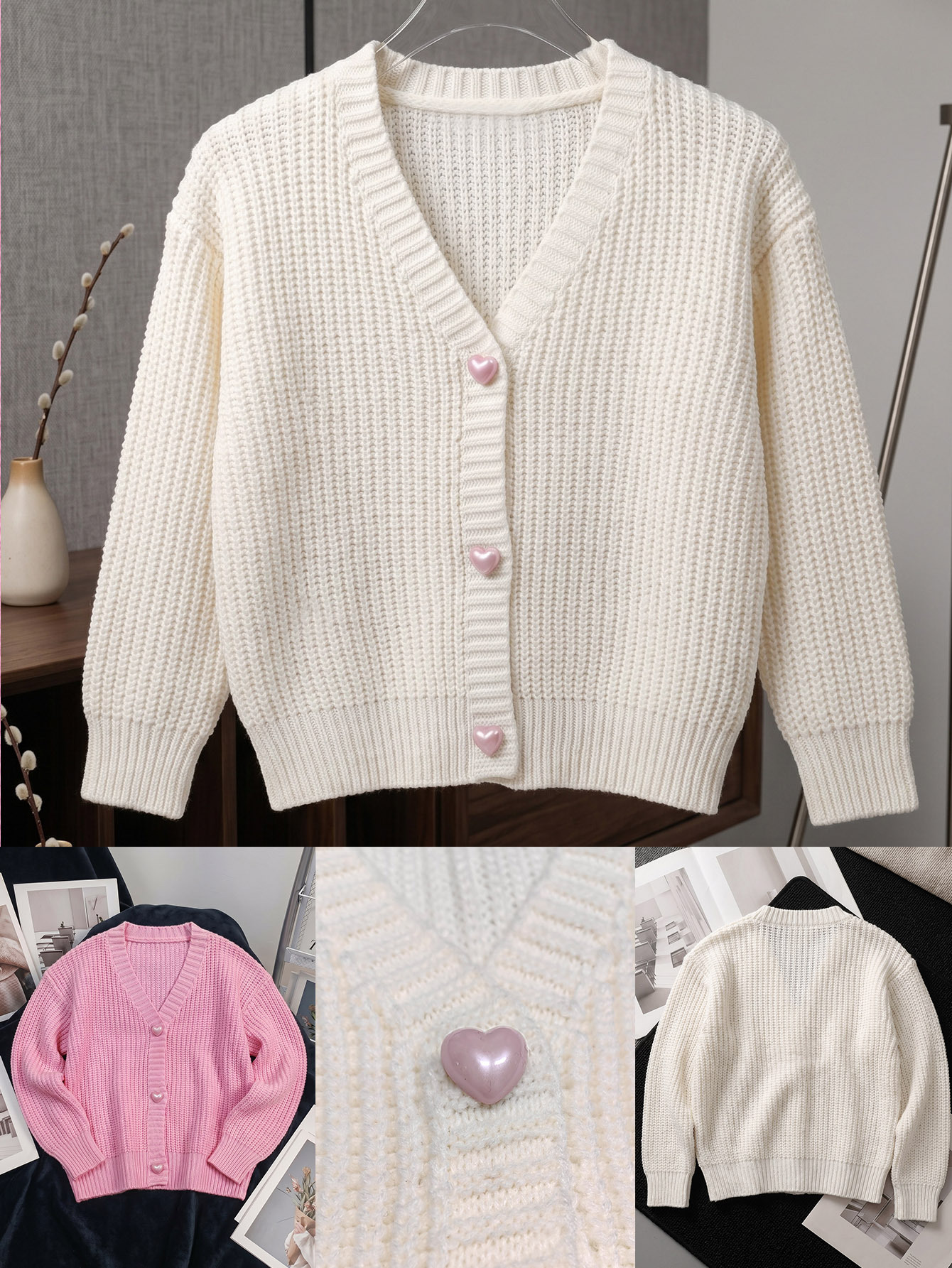 cute knitted retro cardigan