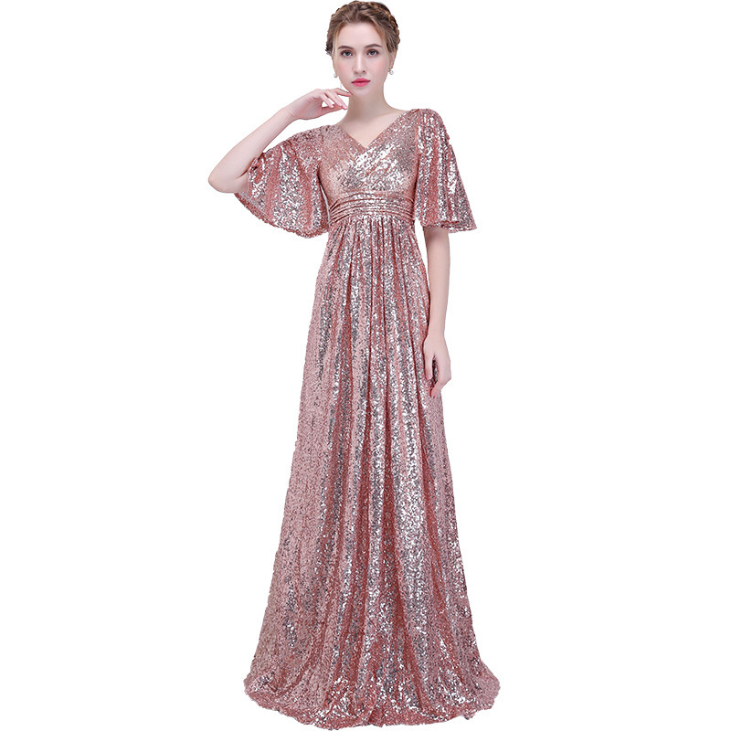 2222 vestido de noche francés de lujo ligero de alta gama banquete temperamento de anfitriona vestido de verano