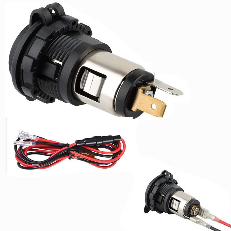 Supply cigarette lighter female Seat car cigarette lighter mobile phone charger socket DC12V-24V cigarette lighter accessories