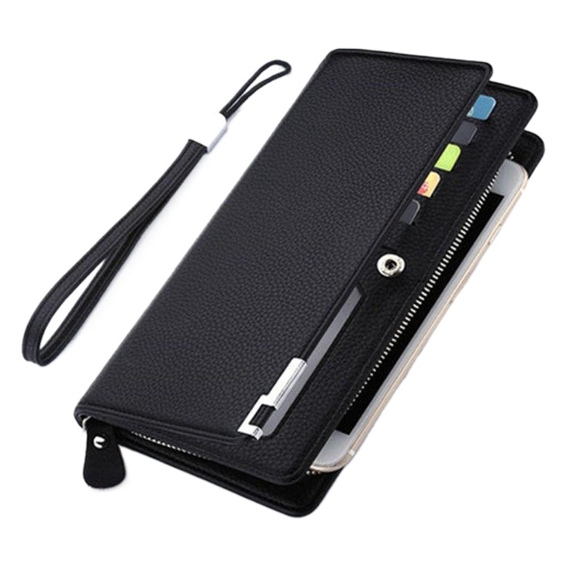 Iron Edge Handbag Men's Wallet Long Wallet Multi-Card Slot Wallet Handbag Men's Business Multi-Functional Mobile Phone Bag