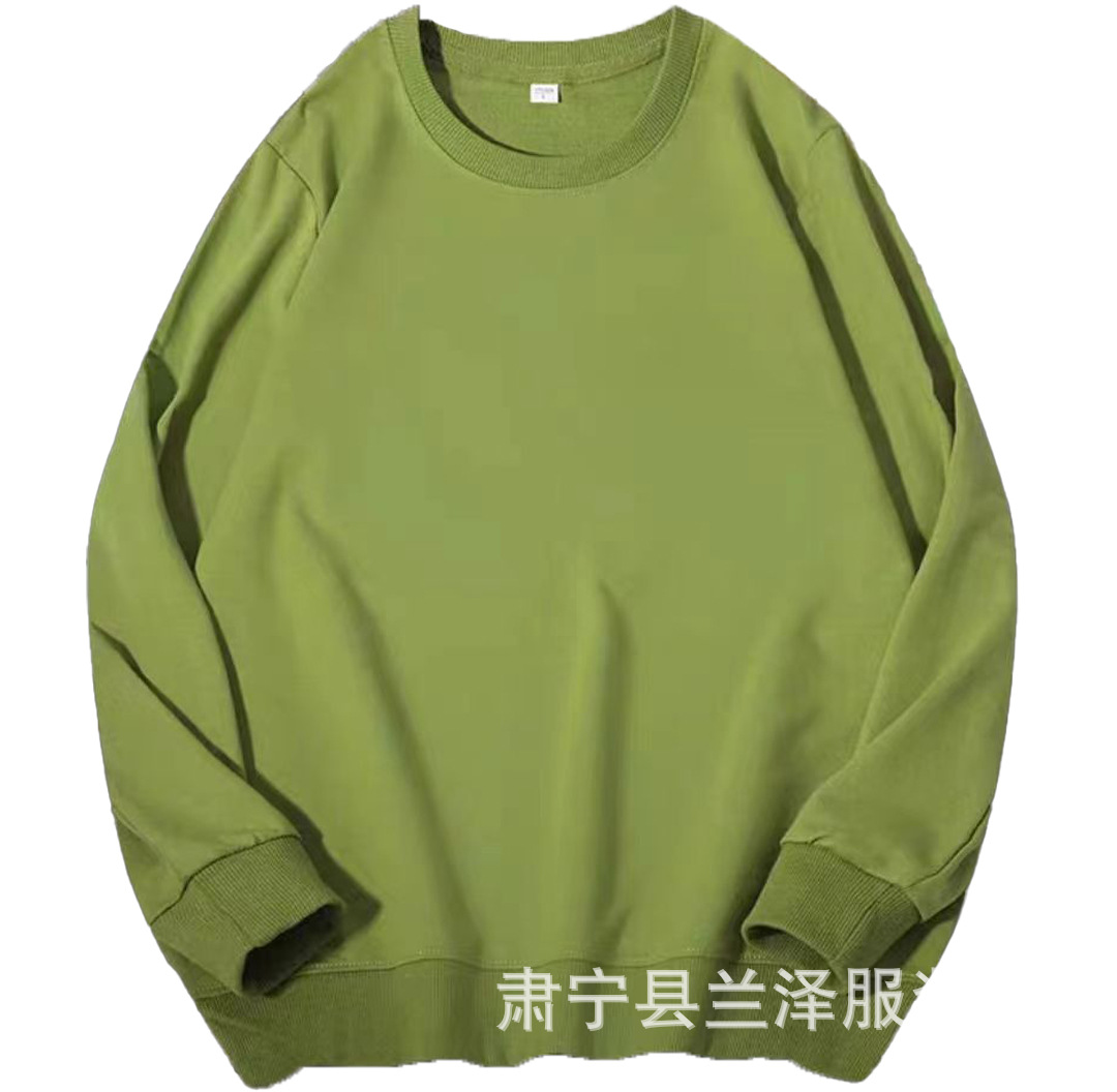 Sudadera de Otoño e Invierno, Nueva, de Manga Corta, Color Sólido, Cuello Redondo Holgado, 280G, Venta al por Mayor, Informal, Versátil, con Logotipo