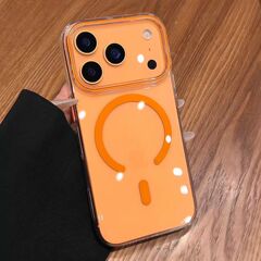 适用iPhone17冰透磁吸手机壳糖果色防摔苹果16proMax透明保护套15