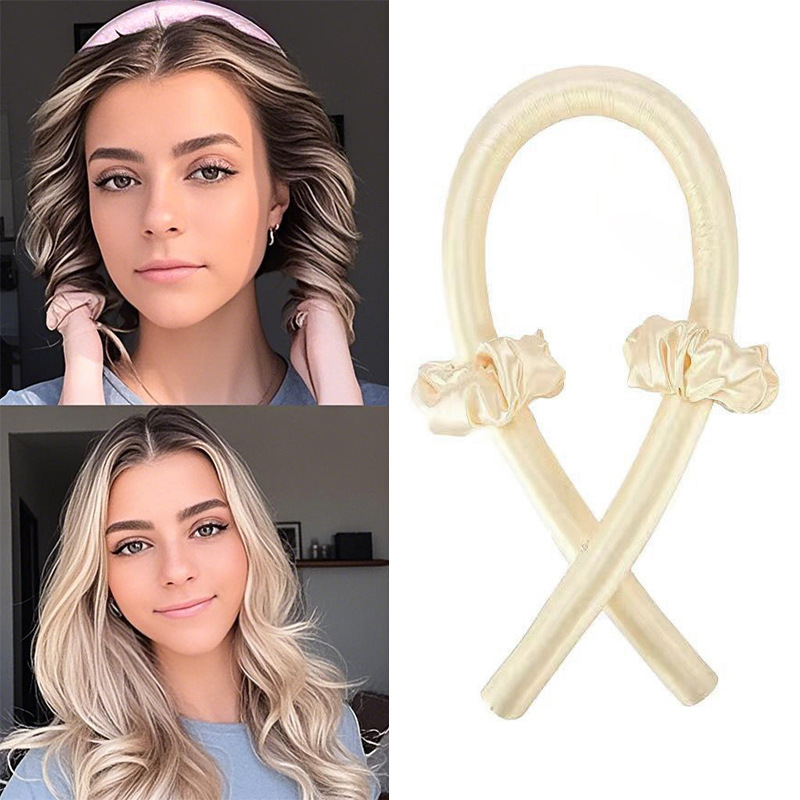 No daña el cabello amazon perezoso espuma de sueño esponja rizador de cabello de ondas grandes conjunto de anillo de cabello sin barra de rizos calientes