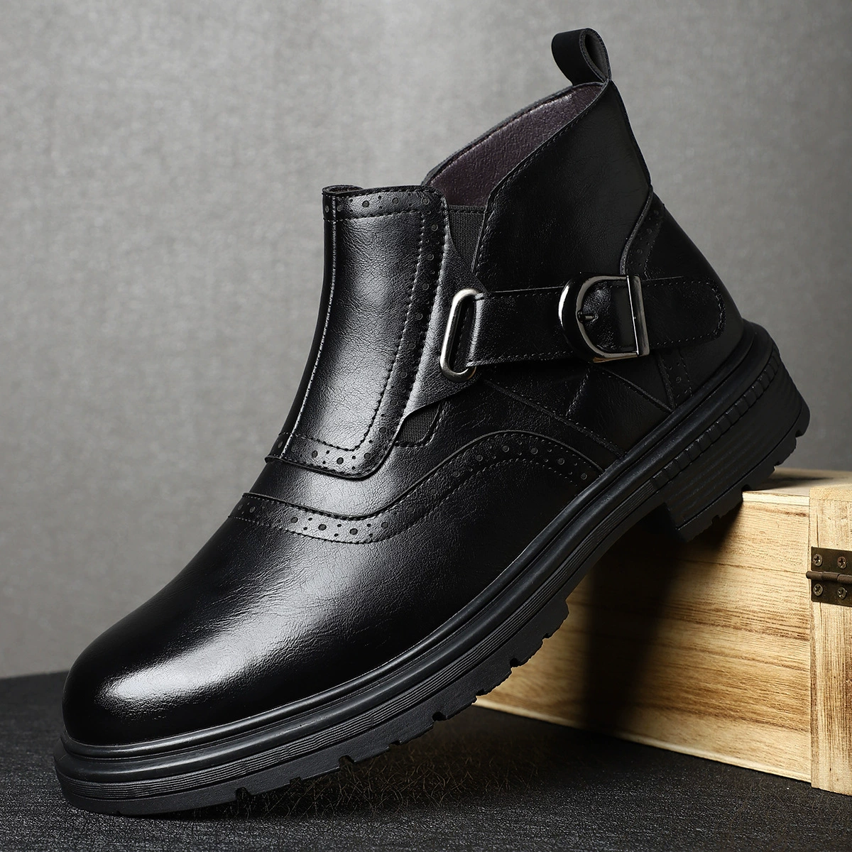 Новая английская ретро-стиль мужской деловой кожаной обуви