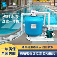 厂家游泳池石英砂过滤器鱼池砂缸循环水处理设备沙缸水泵一体化