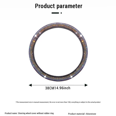 Steering wheel cover, Diamonds, No Inner Ring, Full Diamond