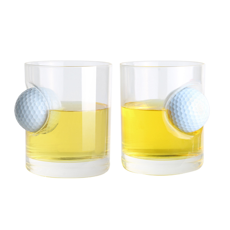 Fábrica en stock al por mayor vidrio cerveza vidrio whisky vino vidrio creativo modelado bar decoración vidrio bala taza