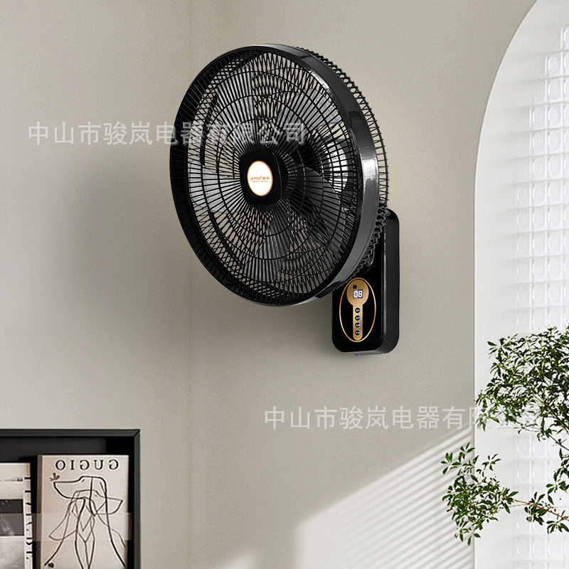 Amoi ventilador de pared ventilador eléctrico de pared para uso doméstico gran viento montado en la pared ventilador de pared de circulación de sonido ligero industrial comercial