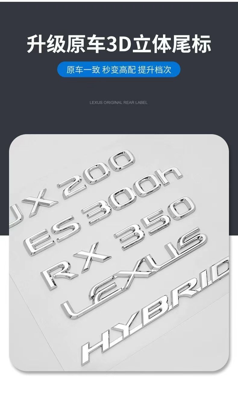 Suitable for Lexus LS350 LS400 LS460hL, including the engine displacement emblem, rear emblem, and car stickers. LEXUS
