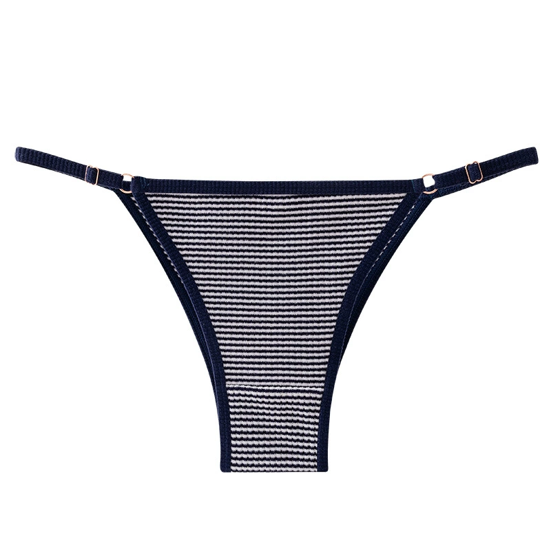 Thong panties women, adjustable low-rise straps, soft polyester-elastane fabric