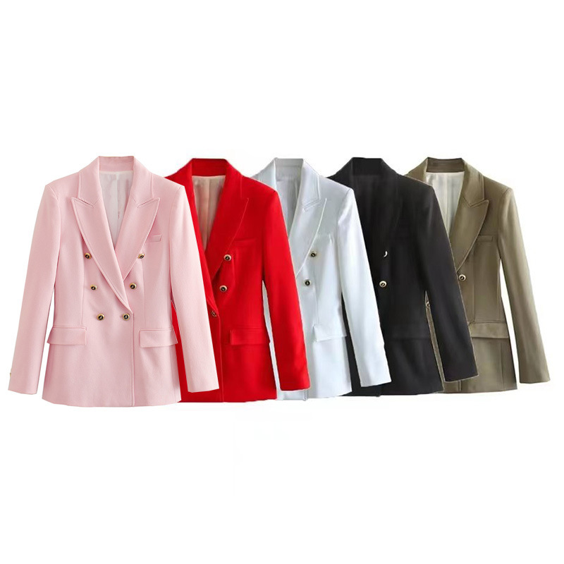 Foreign trade wholesale multicolor 2024 spring new women's clothing European and American style solid color slim suit jacket female 2210646 Foreign trade wholesale multicolor 2024 spring new women's clothing European and American style solid color slim suit jacket female 2210646