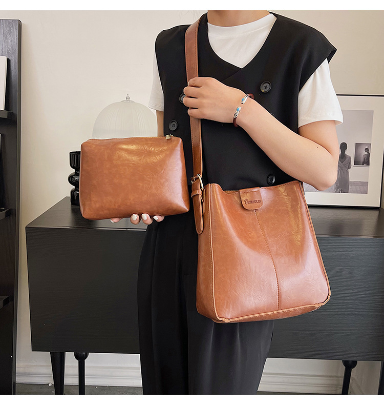 New fashionable and versatile women's single-shoulder bag and women's bag, a best-selling large-capacity bucket bun for European and American foreign trade undefined