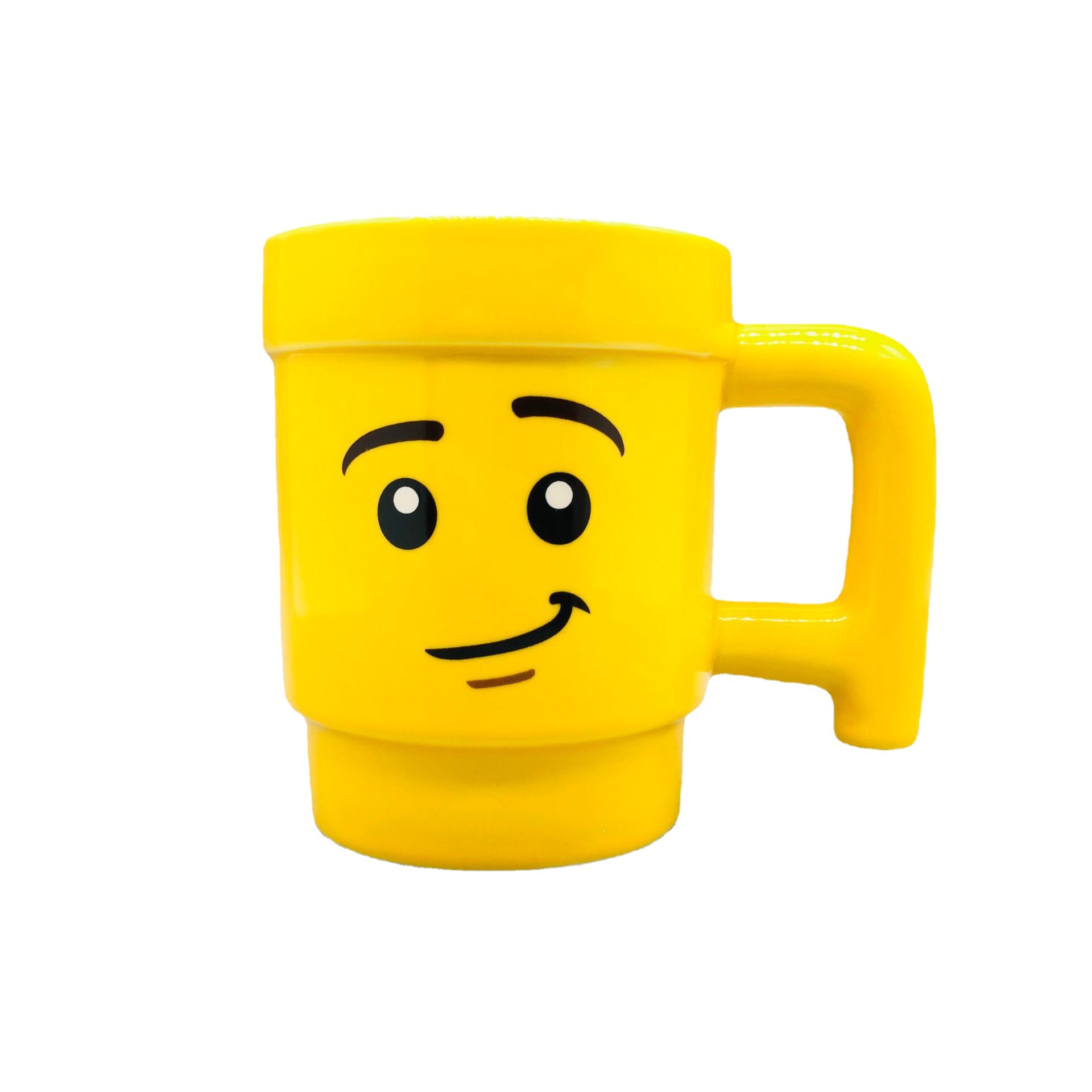 Expresión facial Taza de cerámica pequeña cabeza de muñeca Taza de cerámica linda cara sonriente taza de beber taza de regalo para niños