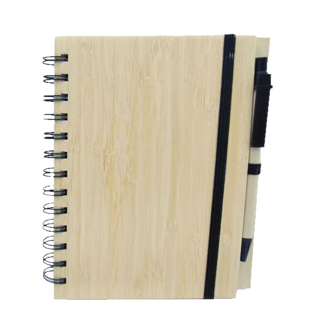 Cuaderno de bobina de madera cuaderno personalizado cuaderno de mano cuaderno de notas grabación láser papelería mayorista